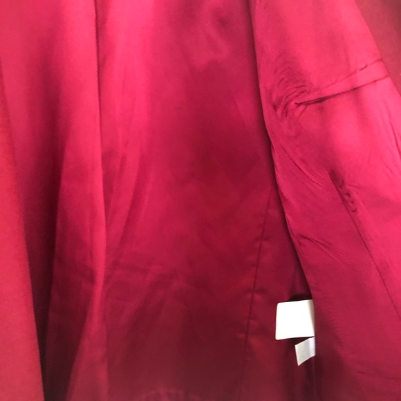 PENDLETON Womens Short Jacket 100% Virgin Wool Size 6 Dark Red Made In U.S.A - Picture 11 of 16